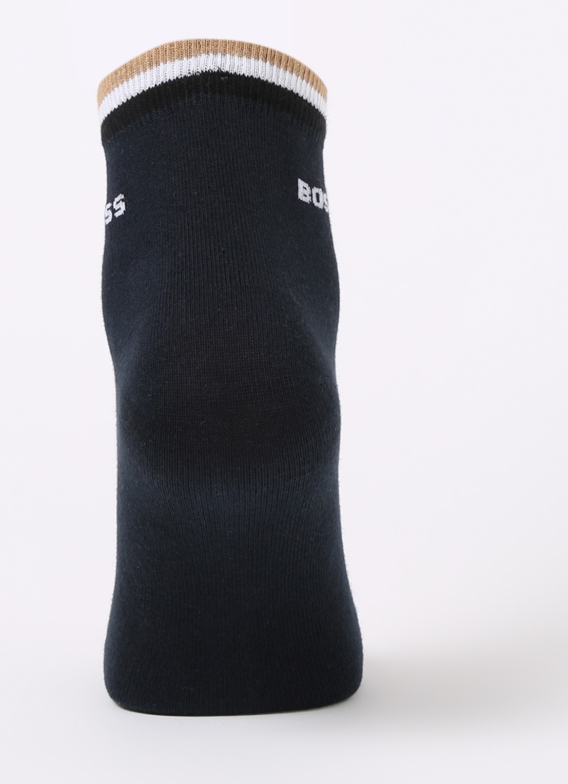 BOSS Set van twee paar korte sokken met kenmerkend gestreepte boorden - voorkant 3 medium blue-425 / blauw