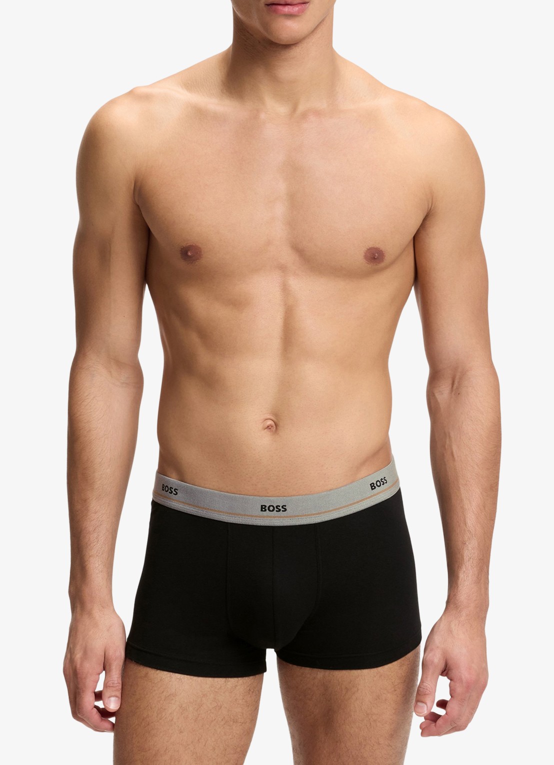BOSS Set van vijf korte boxershorts met logotailleband van stretchkatoen - detail 4 black-003 / zwart