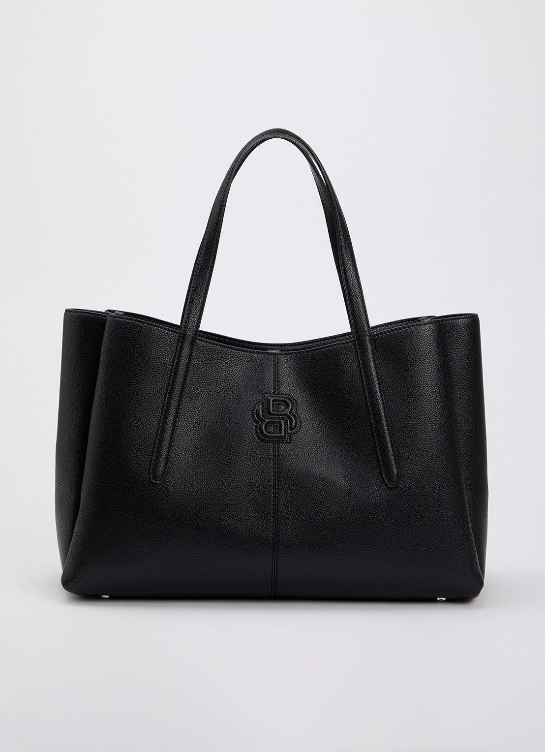 BOSS Shopper met logo - voorkant 2 zwart