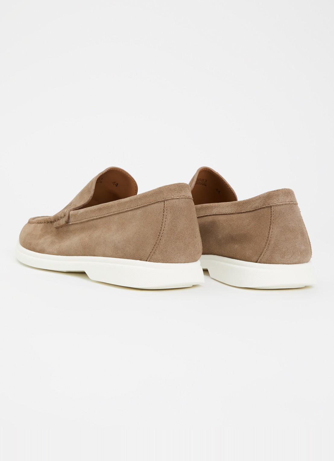 BOSS Sienne loafer van suède - achterkant 4 lichtbruin