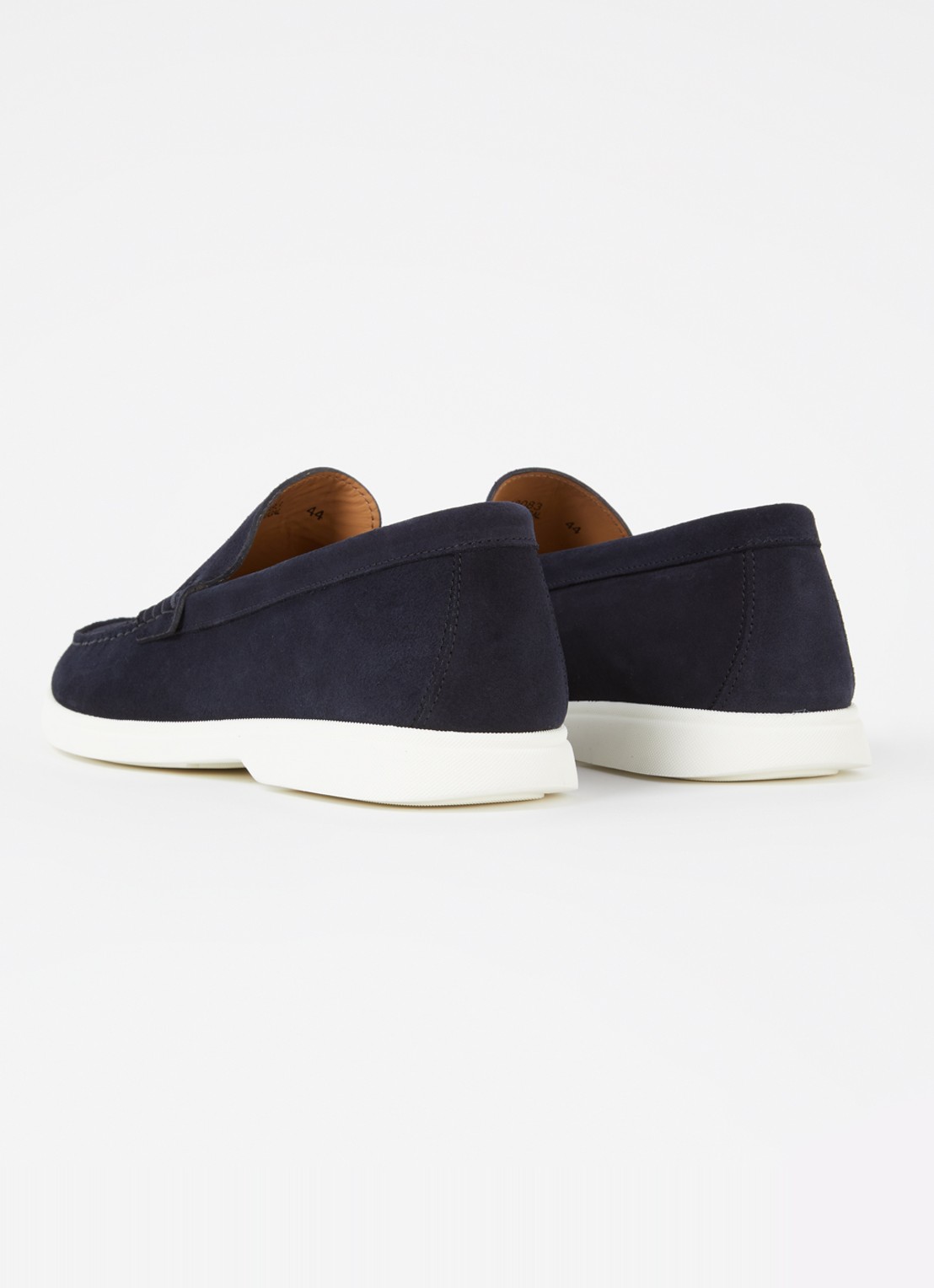 BOSS Sienne loafer van suède - achterkant 2 donkerblauw