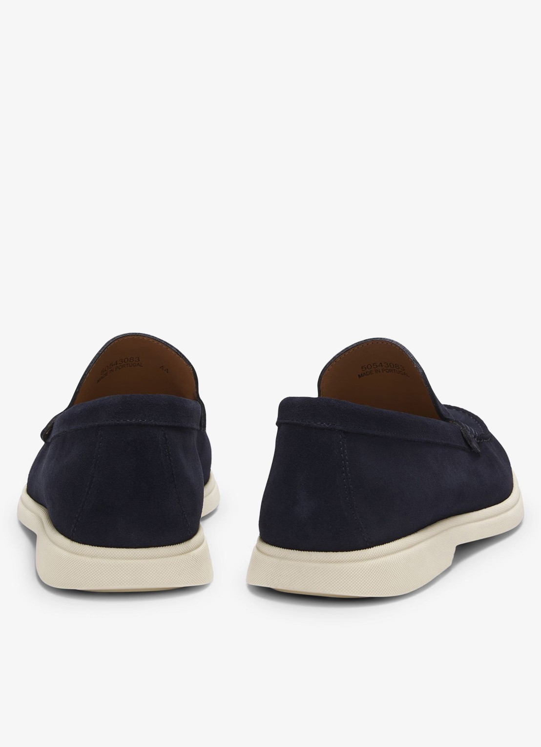 BOSS Sienne loafer van suède - achterkant 4 kobaltblauw