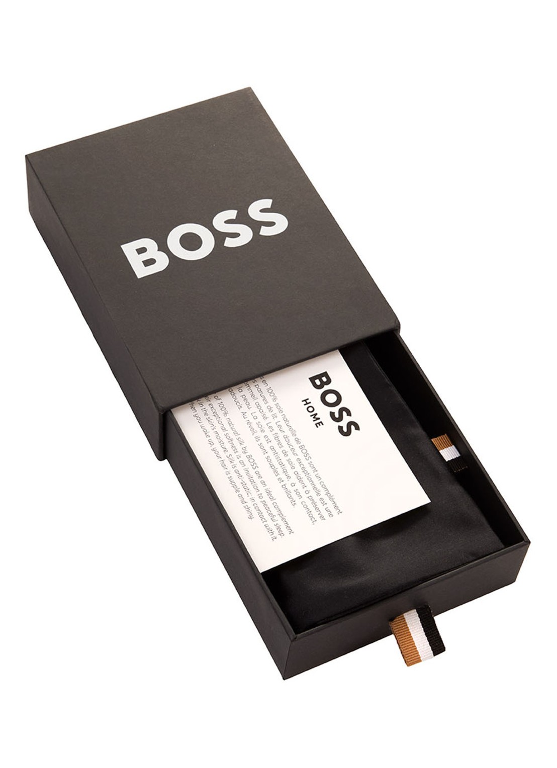 BOSS Silkham kussensloop van zijde - detail 5 zwart