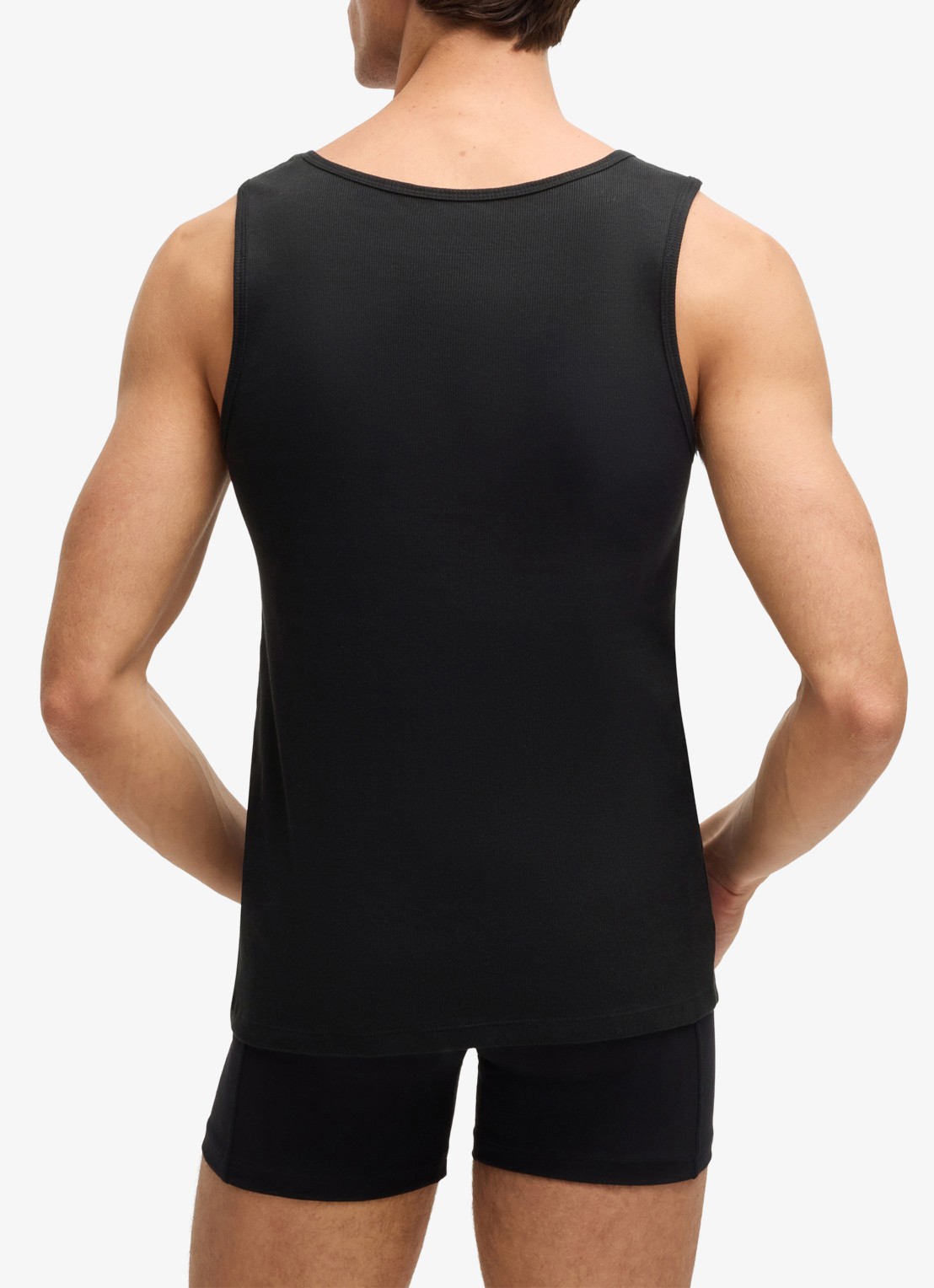 BOSS Singlet met logo in 3-pack   - achterkant 3 zwart
