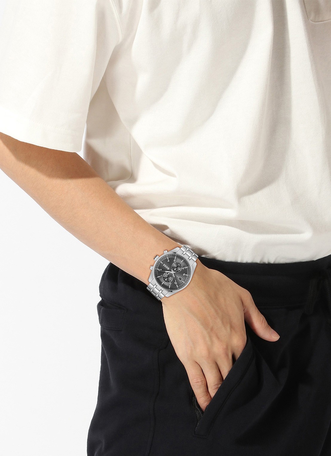 BOSS Skytraveller horloge HB1514151 - voorkant 4 zilver