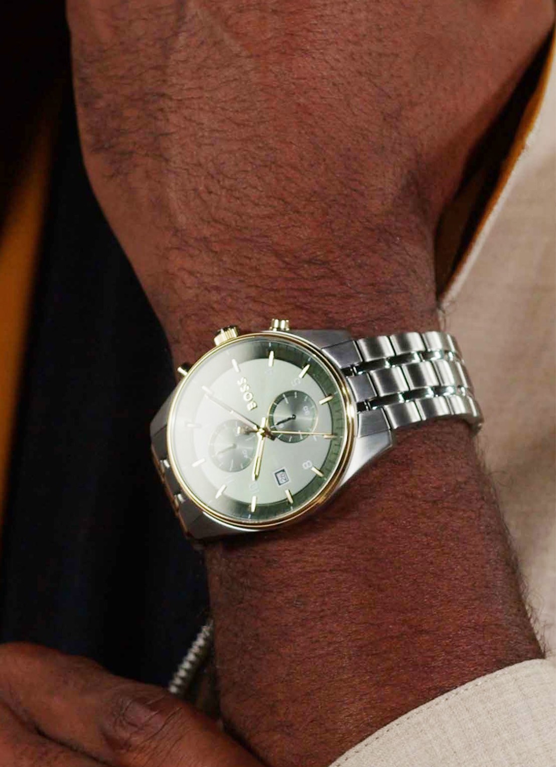 BOSS Skytraveller horloge HB1514195 - voorkant 2 zilver