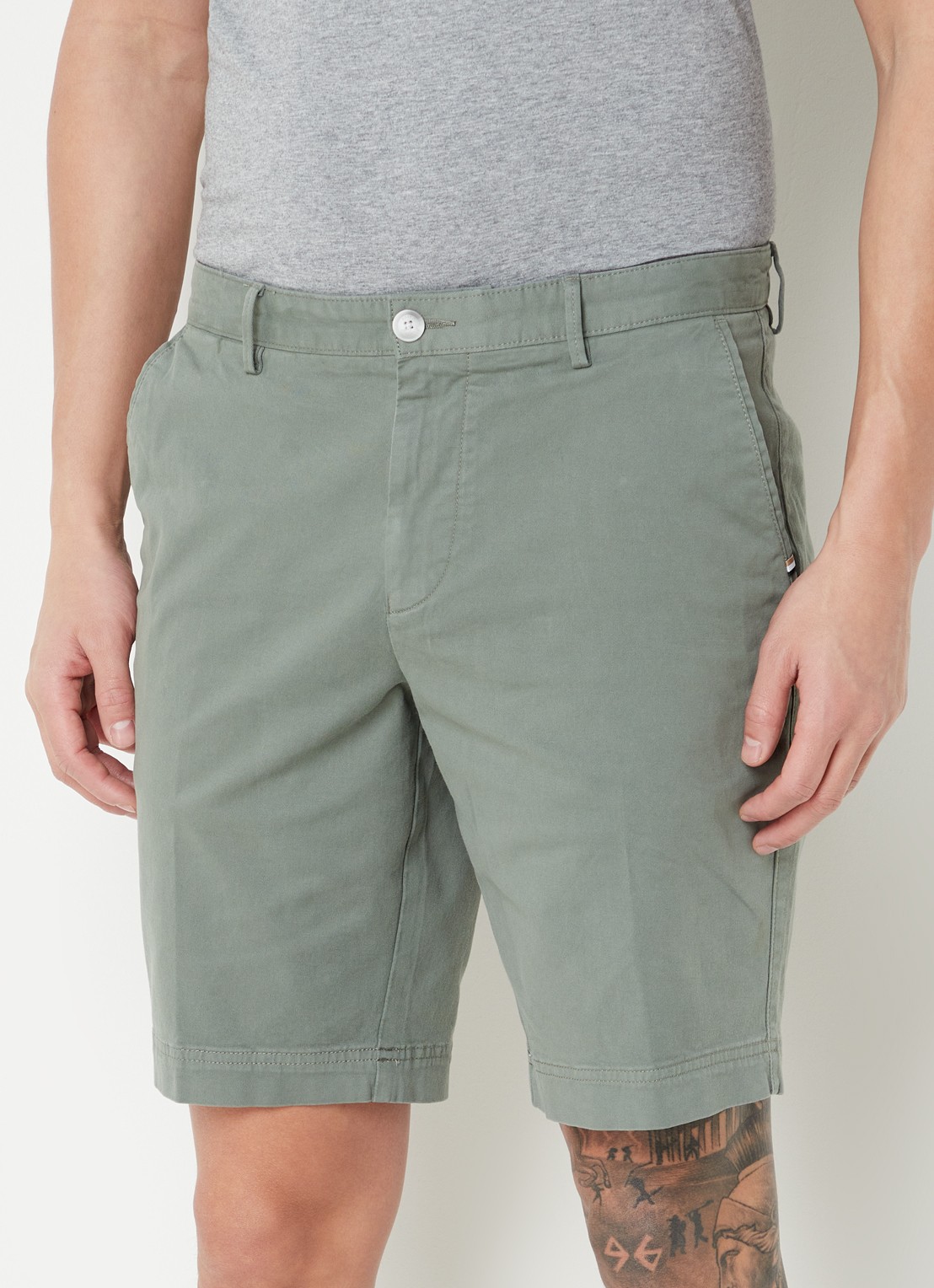 BOSS Slice-Short 10248208 01  131 - detail 4 olijfgroen