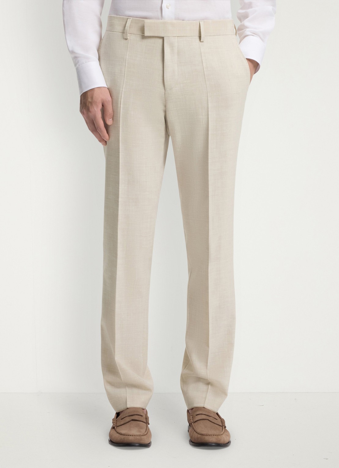 BOSS Slim fit 2-delig pak in wolblend - detail 7 open beige-286 / beige