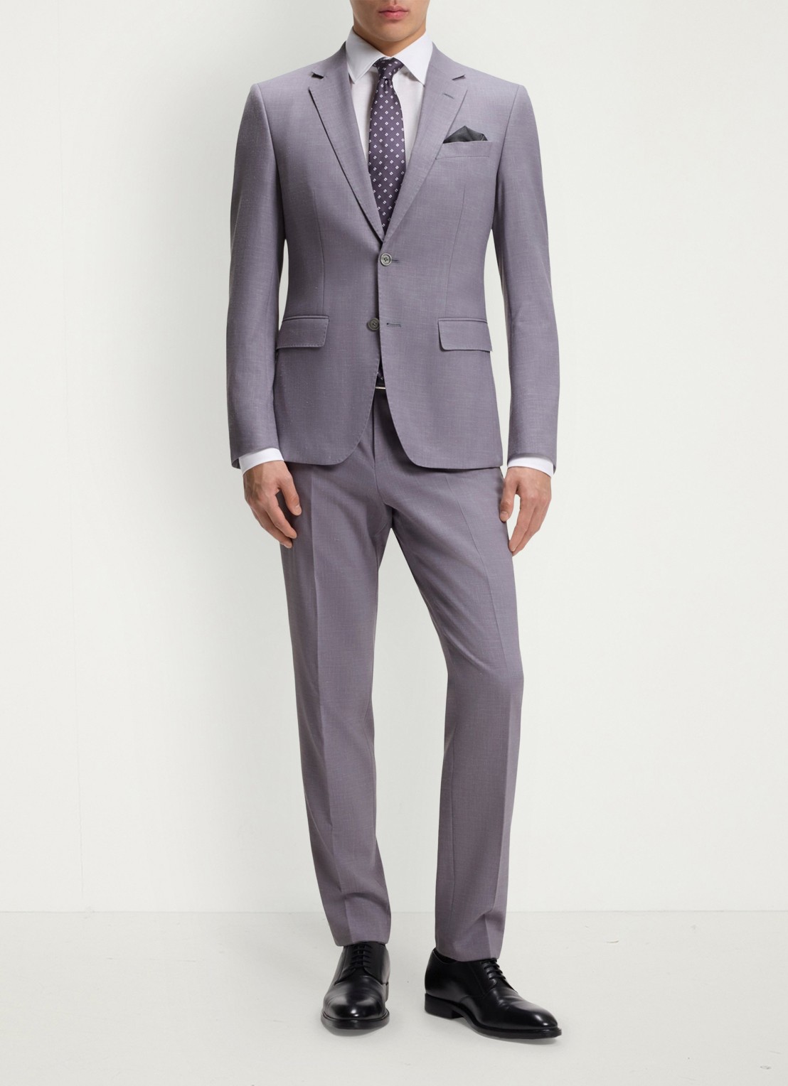 BOSS Slim fit 2-delig pak in wolblend - detail 4 medium purple-510 / paars