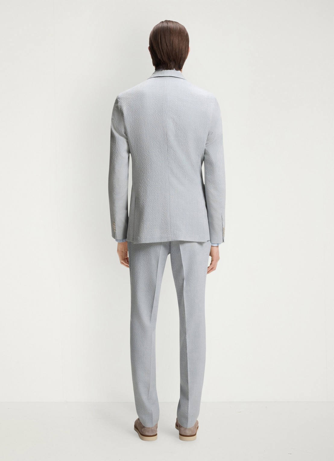 BOSS Slim fit 2-delig pak in wolblend - achterkant 6 lichtblauw