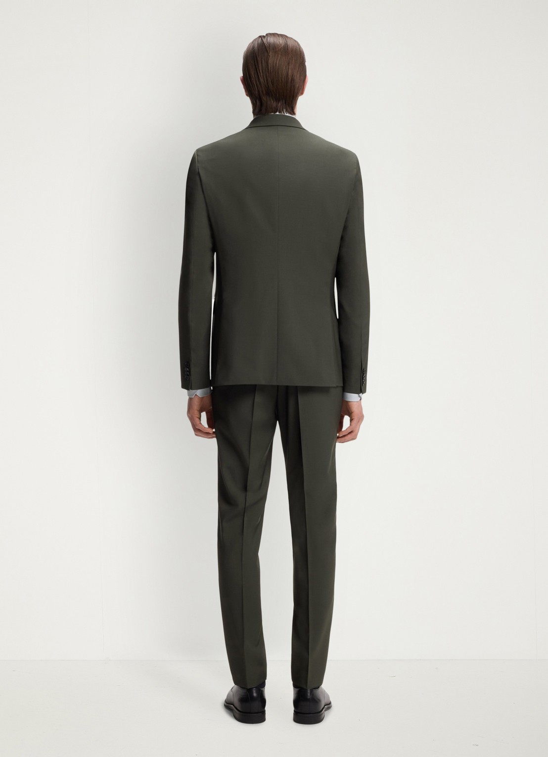 BOSS Slim fit 2-delig pak in wolblend - achterkant groen