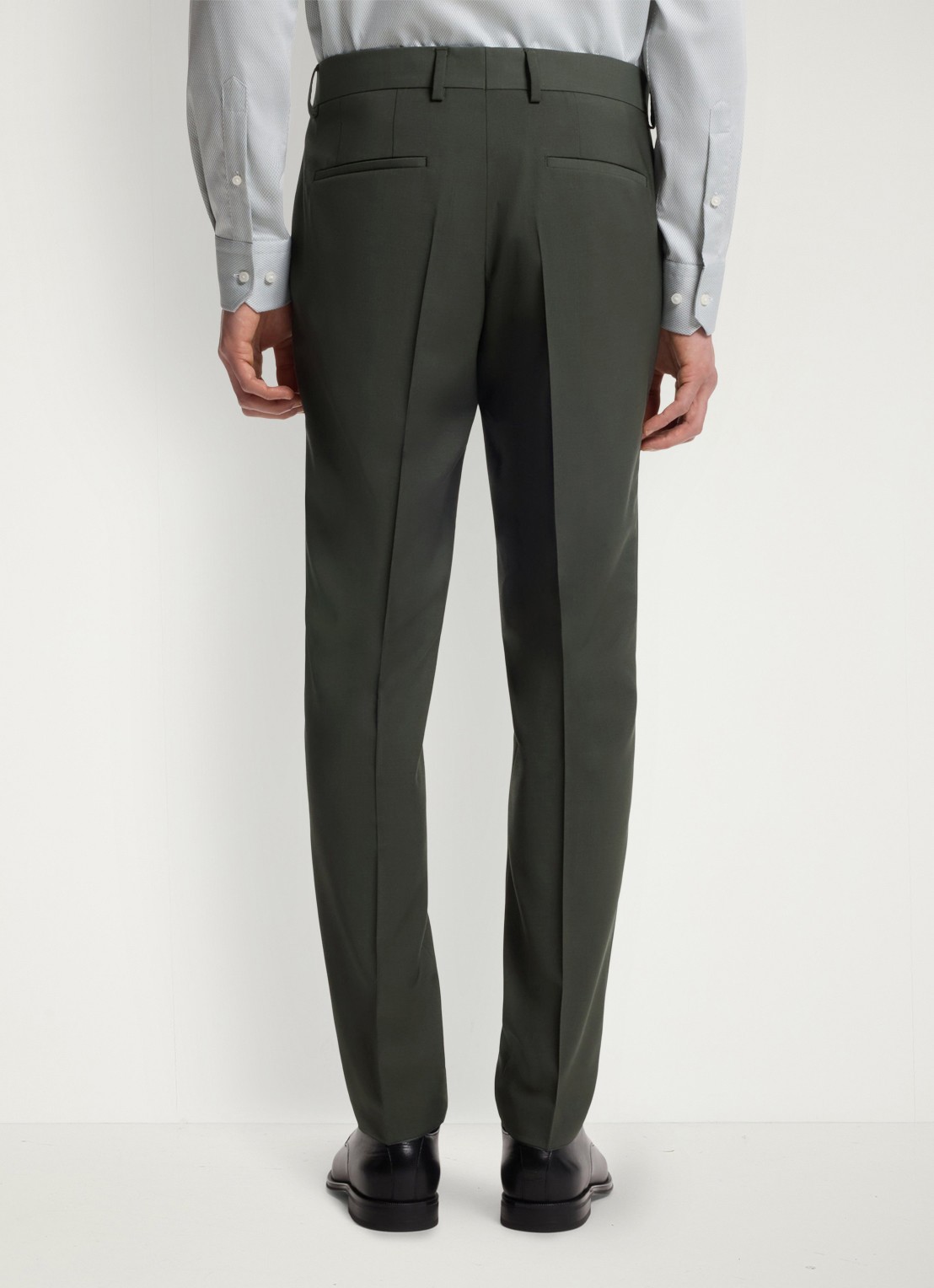 BOSS Slim fit 2-delig pak in wolblend - detail 6 groen