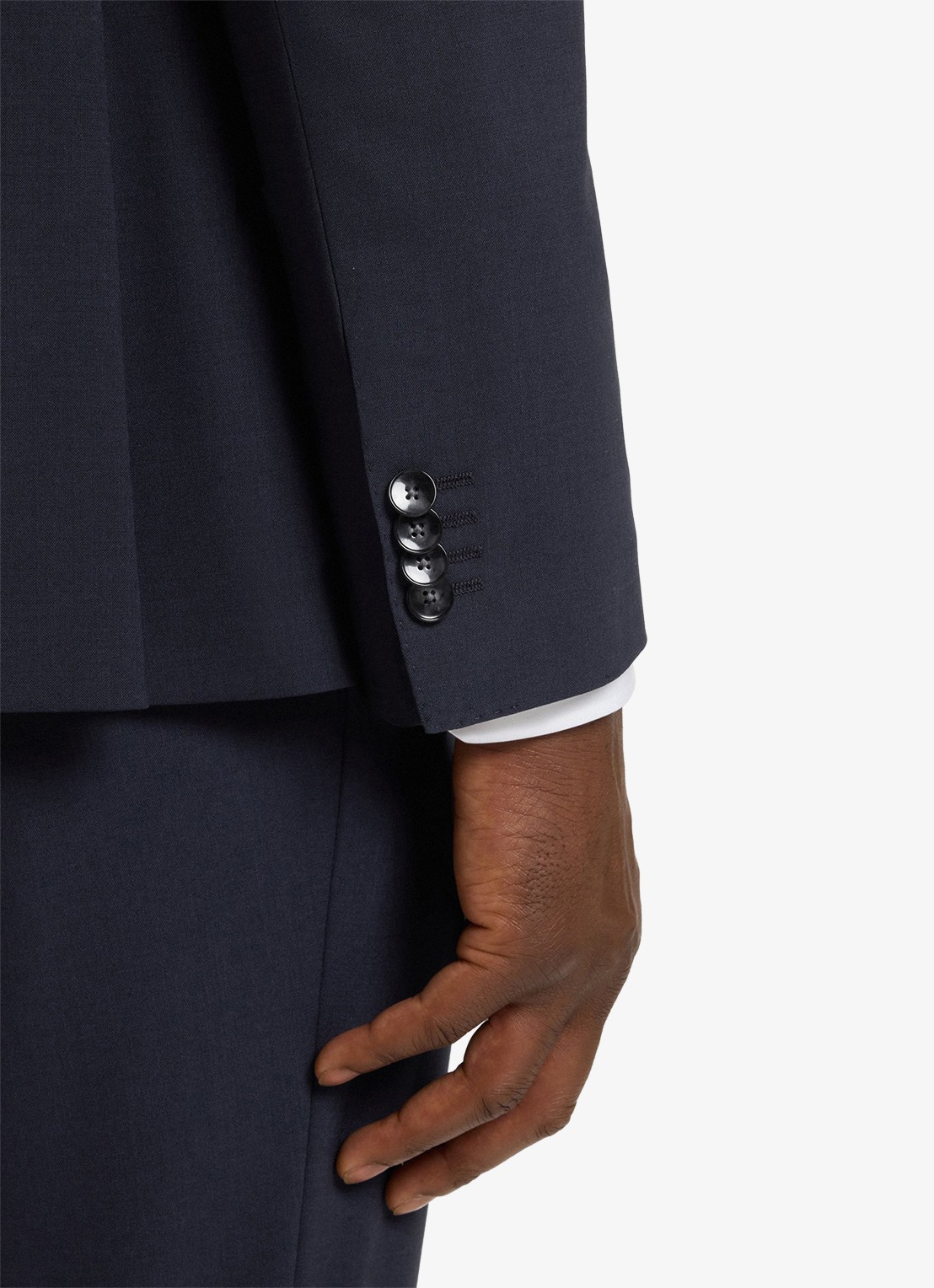 BOSS Slim fit 2-delig pak van scheerwol - detail 6 donkerblauw