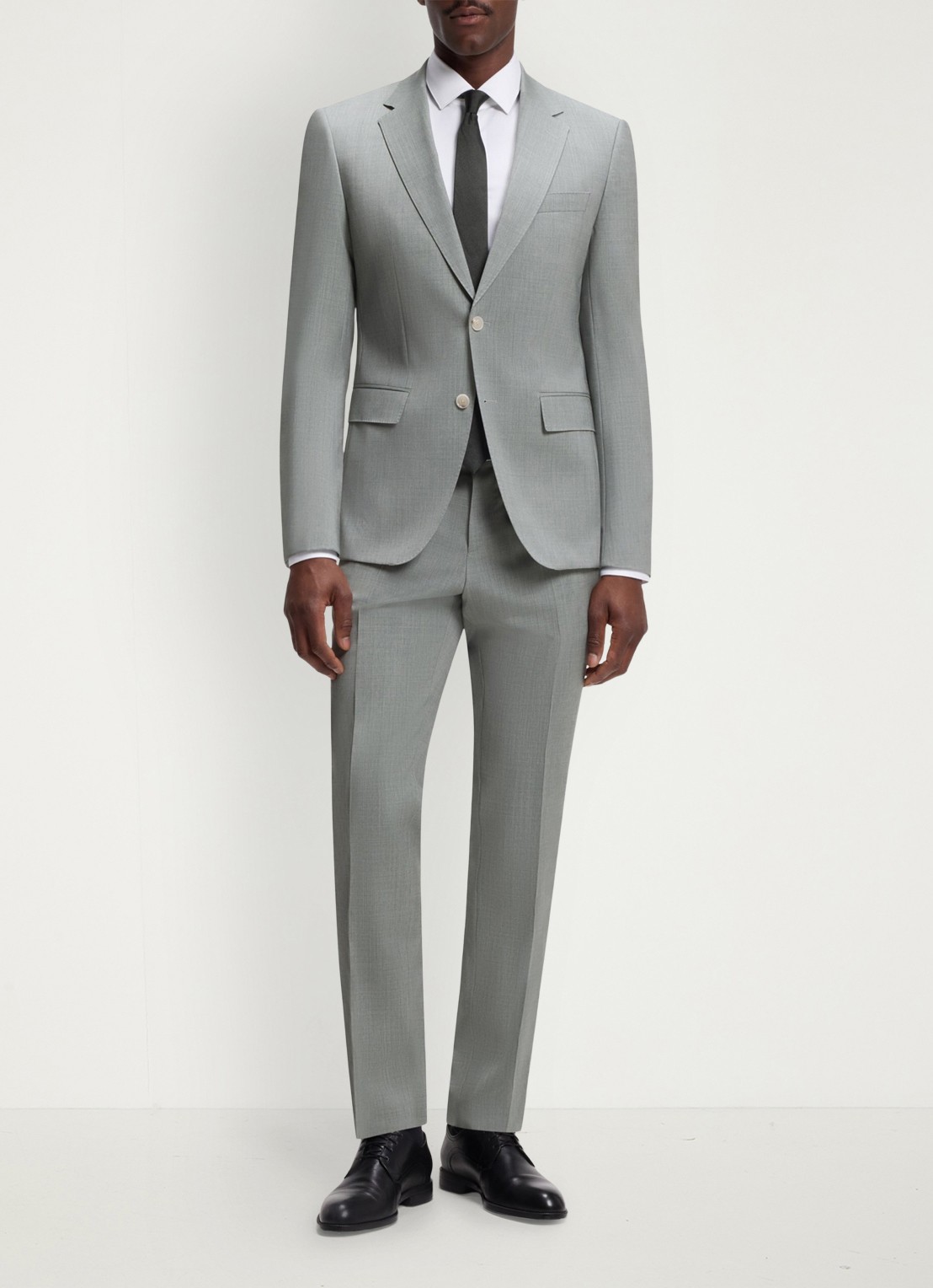 BOSS Slim fit 2-delig pak van wol - detail dark beige-254 / beige