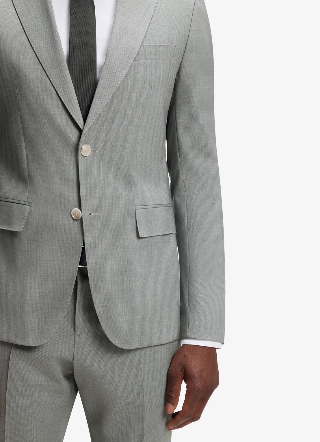 BOSS Slim fit 2-delig pak van wol - detail 2 dark beige-254 / beige