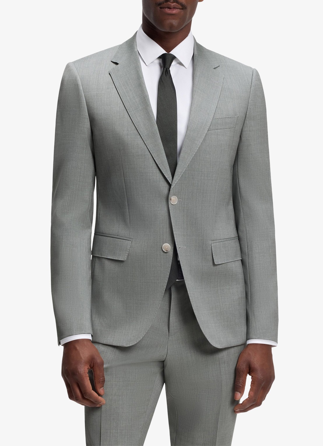 BOSS Slim fit 2-delig pak van wol - voorkant 8 dark beige-254 / beige