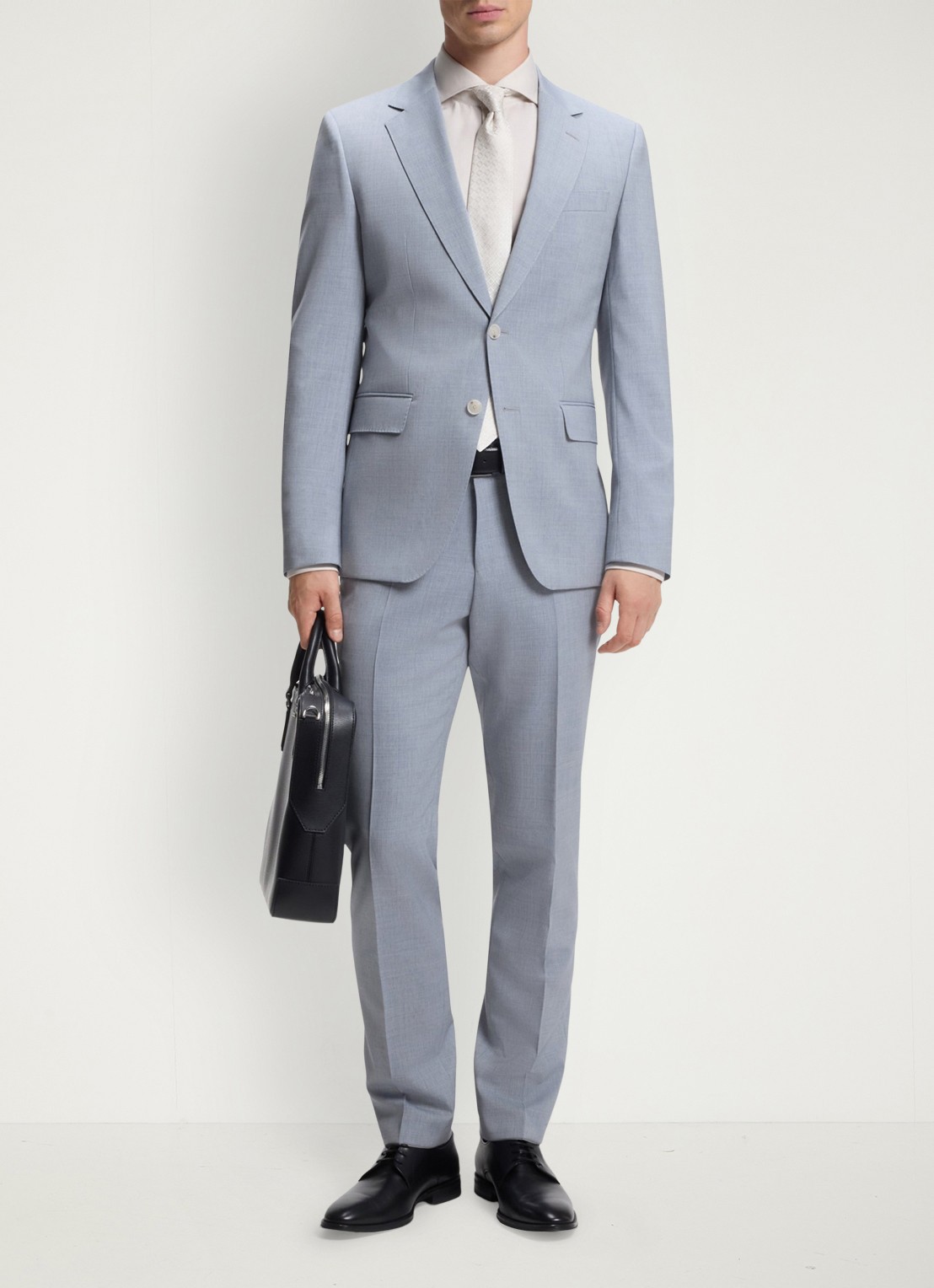 BOSS Slim fit 2-delig pak van wol - voorkant 2 light/pastel blue-450 / lichtblauw