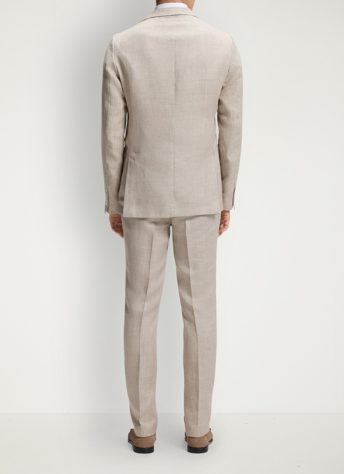 BOSS Slim-fit blazer in linnenblend met opgestikte zakken - achterkant 4 grijs