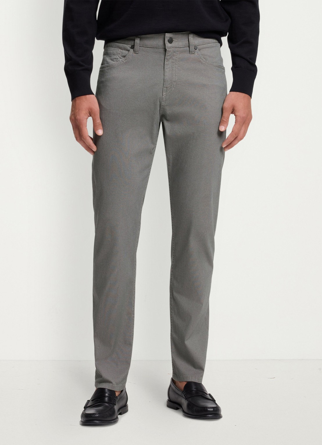 BOSS Slim fit broek met steekzakken - detail 2 zwart