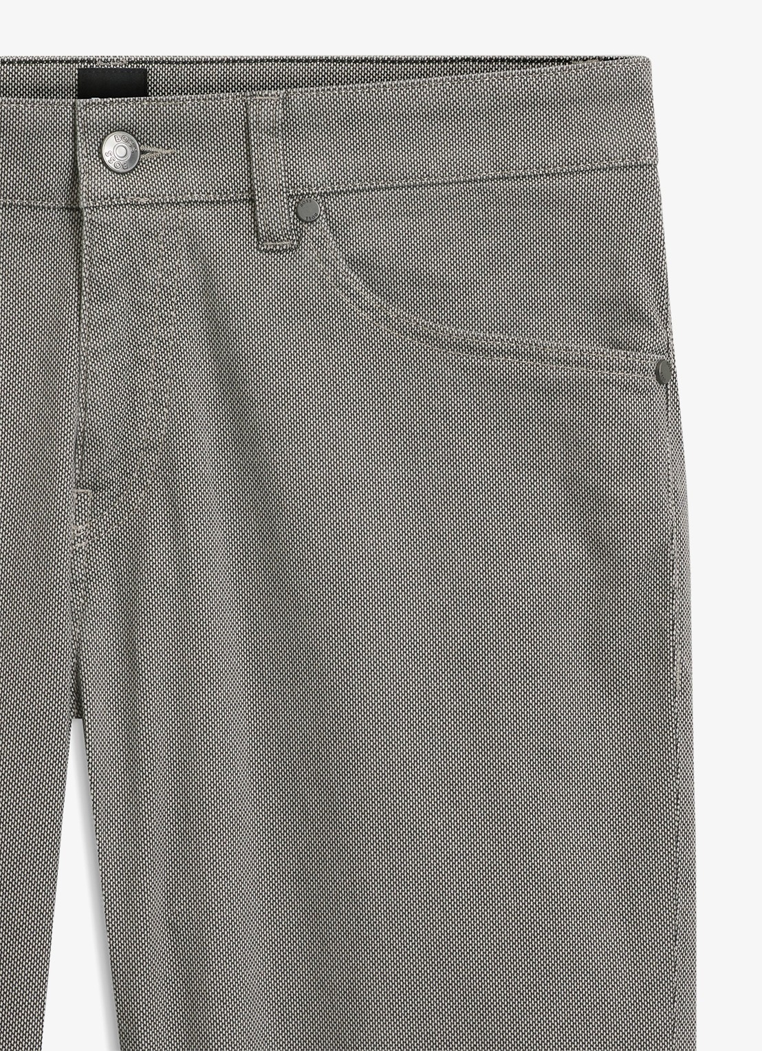 BOSS Slim fit broek met steekzakken - detail 4 zwart