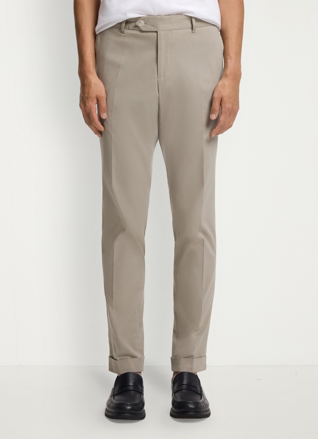 BOSS Slim-fit broek van wasbaar stretchkatoen - detail 3 beige