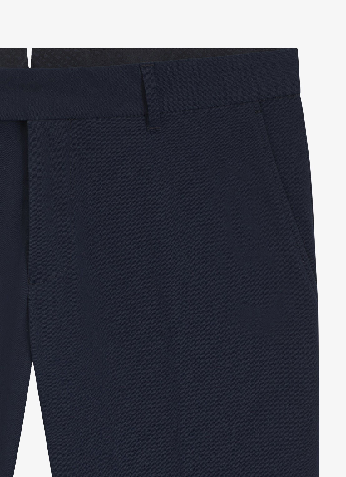 BOSS Slim-fit broek van wasbaar stretchkatoen - detail 4 donkerblauw