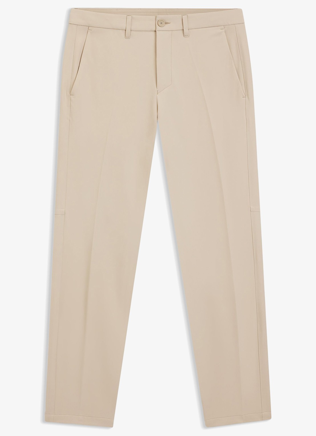 BOSS Slim-fit broek van waterafstotend stretchmateriaal - voorkant 2 beige