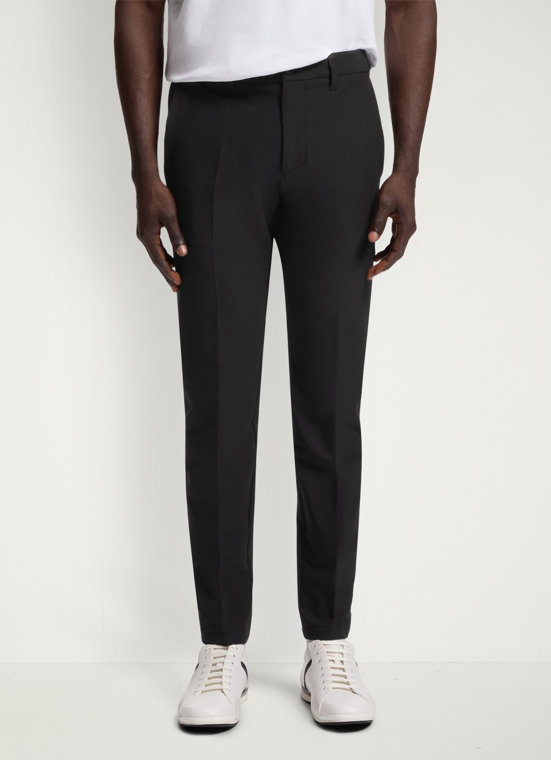 BOSS Slim-fit broek van waterafstotend stretchmateriaal - detail 4 black-001 / zwart