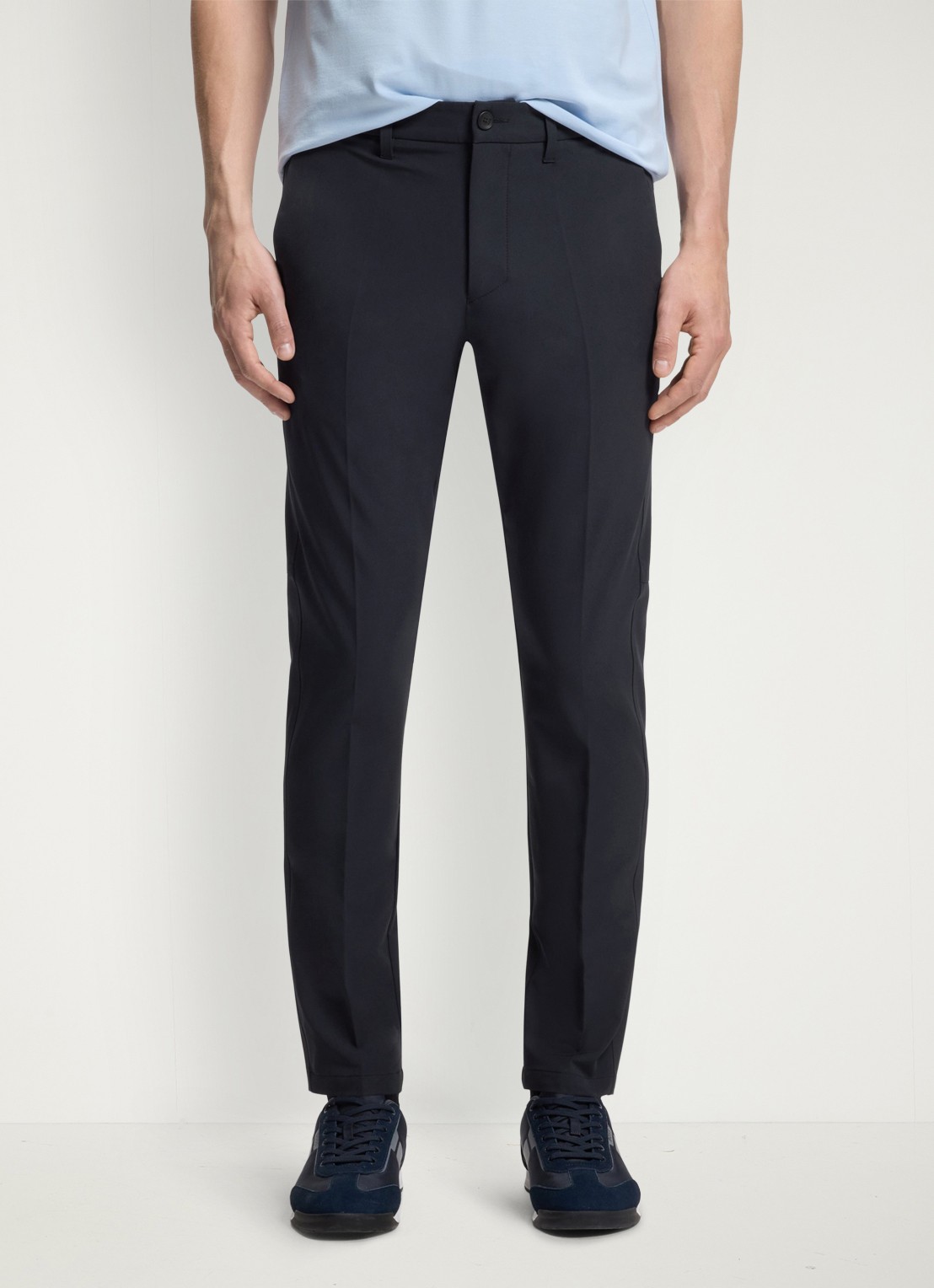BOSS Slim-fit broek van waterafstotend stretchmateriaal - detail dark blue-402 / blauw