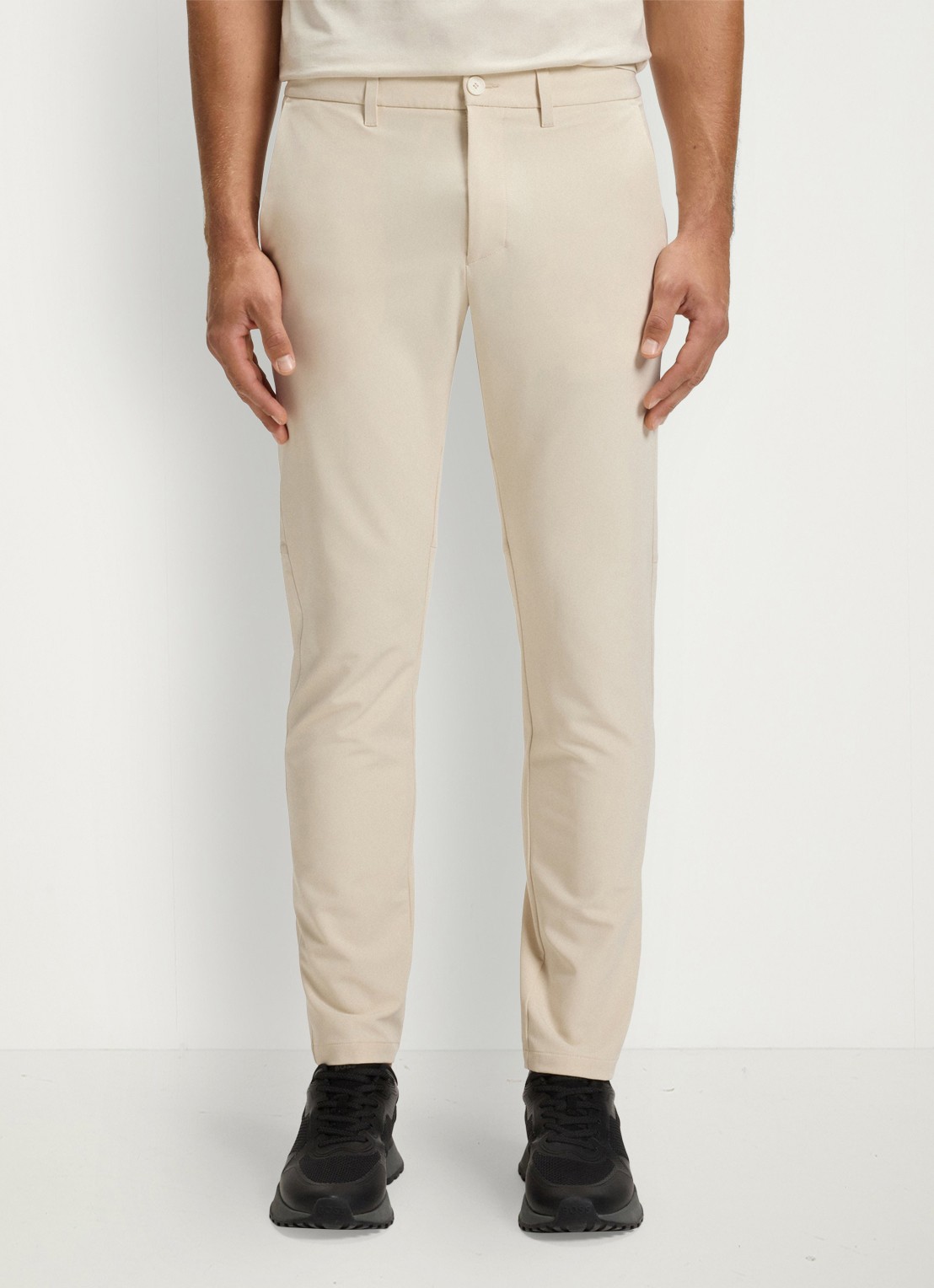 BOSS Slim-fit broek van waterafstotend stretchmateriaal - detail 6 open white-131 / wit