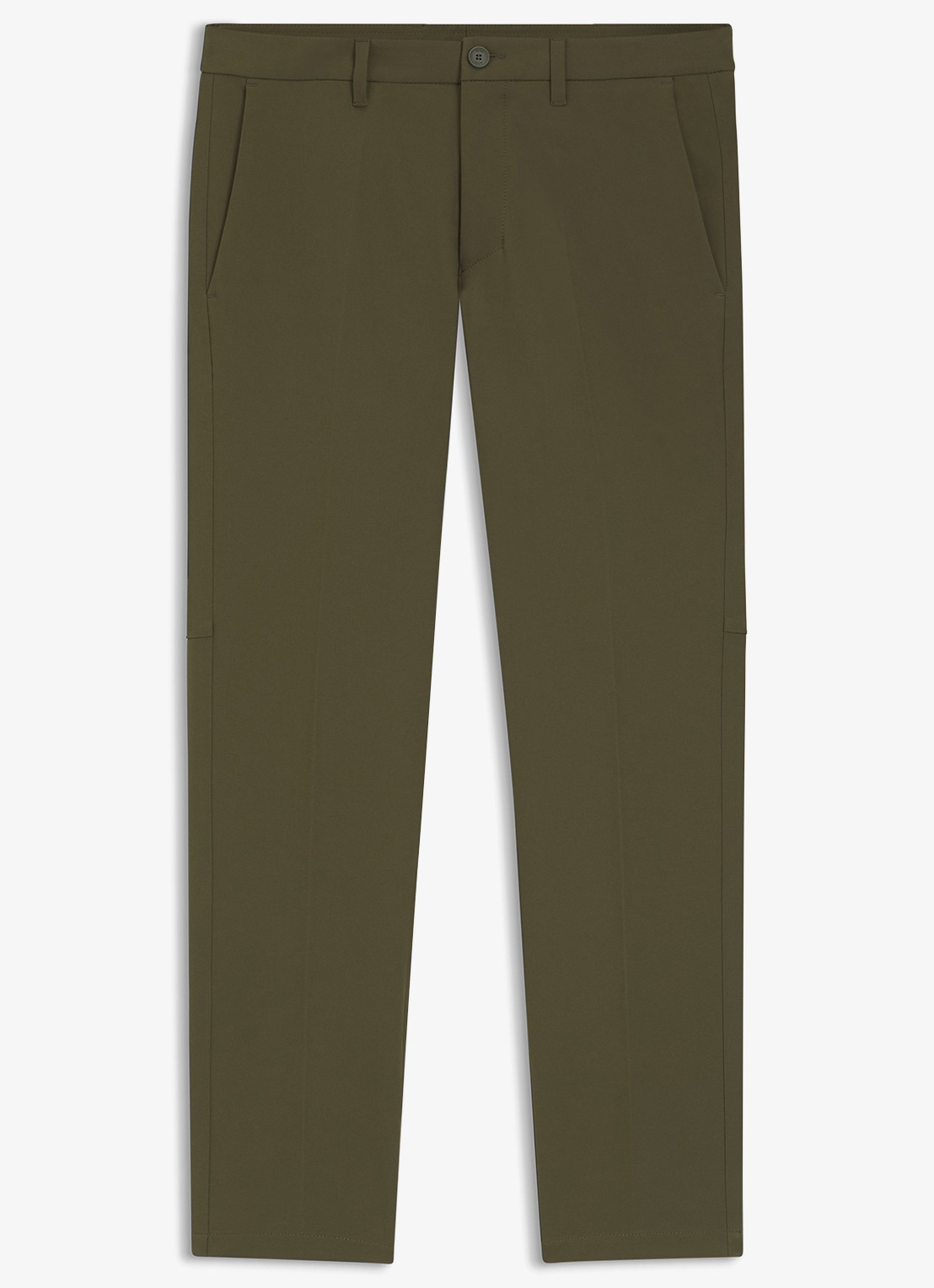BOSS Slim-fit broek van waterafstotend stretchmateriaal - voorkant open green-347 / groen