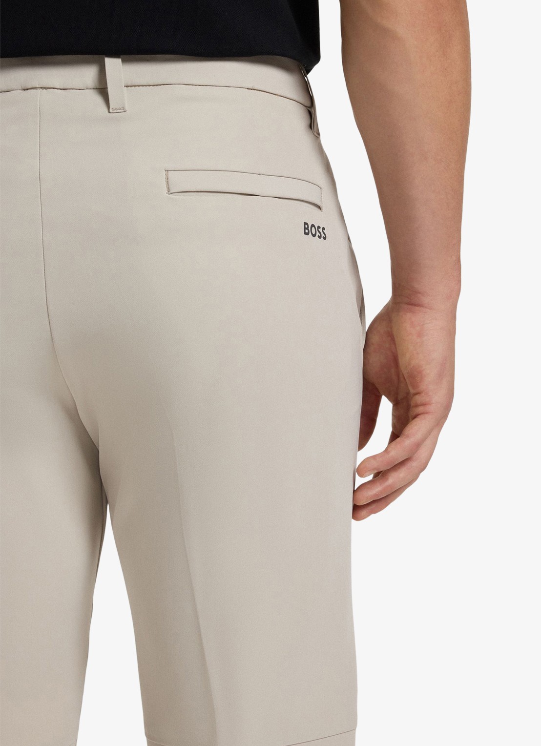 BOSS Slim-fit broek van waterafstotend stretchmateriaal - detail 2 light beige-271 / beige