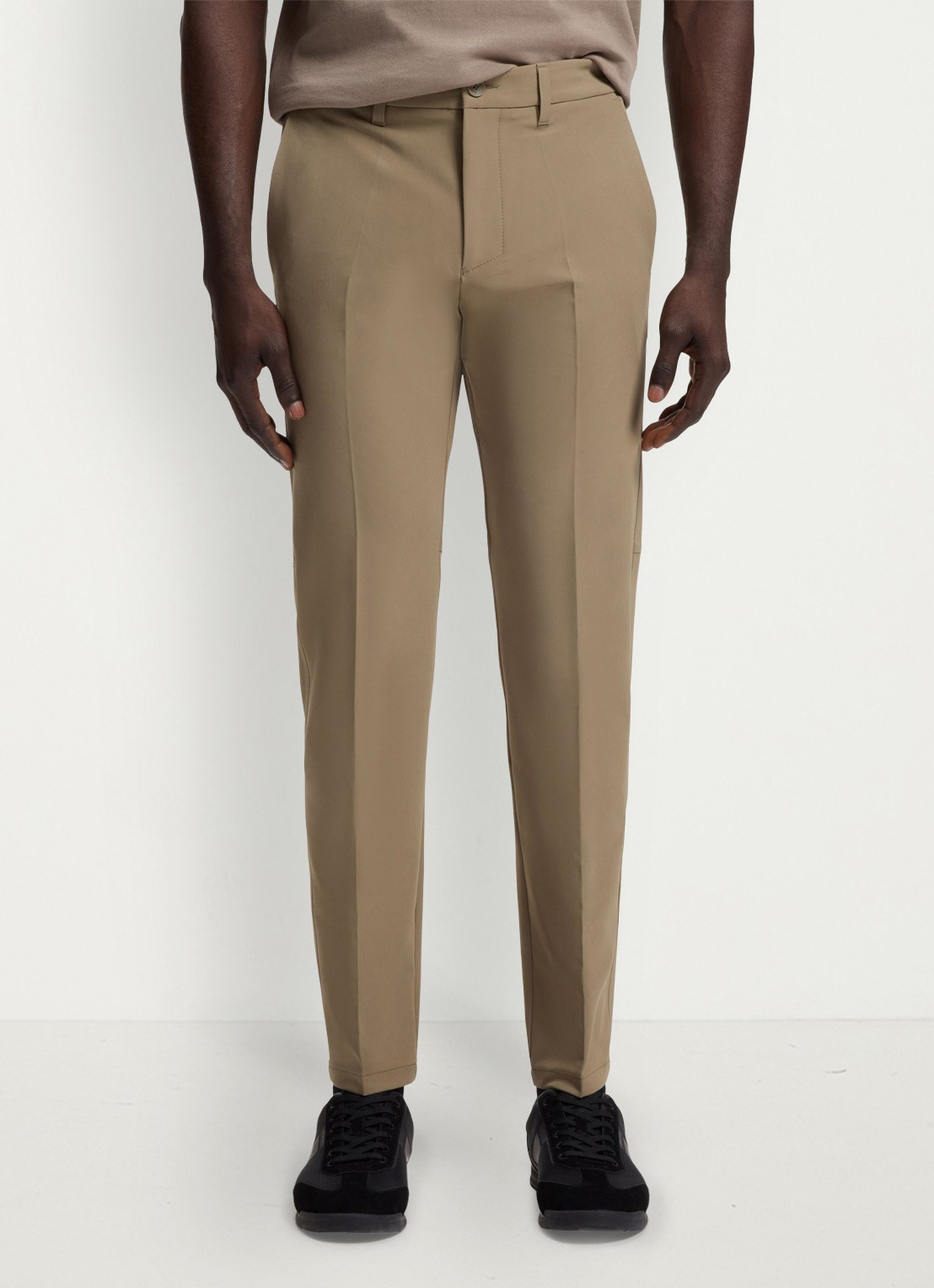 BOSS Slim-fit broek van waterafstotend stretchmateriaal - detail 4 light /pastel green-334 / groen