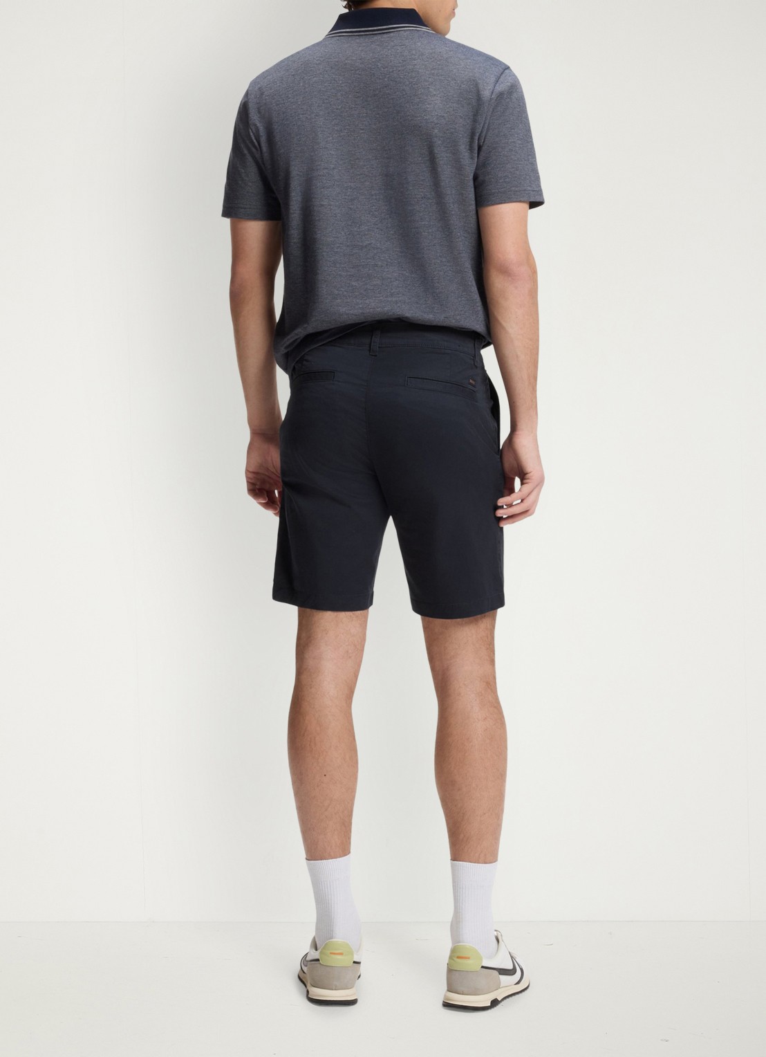 BOSS Slim fit chino met steekzakken - achterkant 6 dark blue-403 / blauw