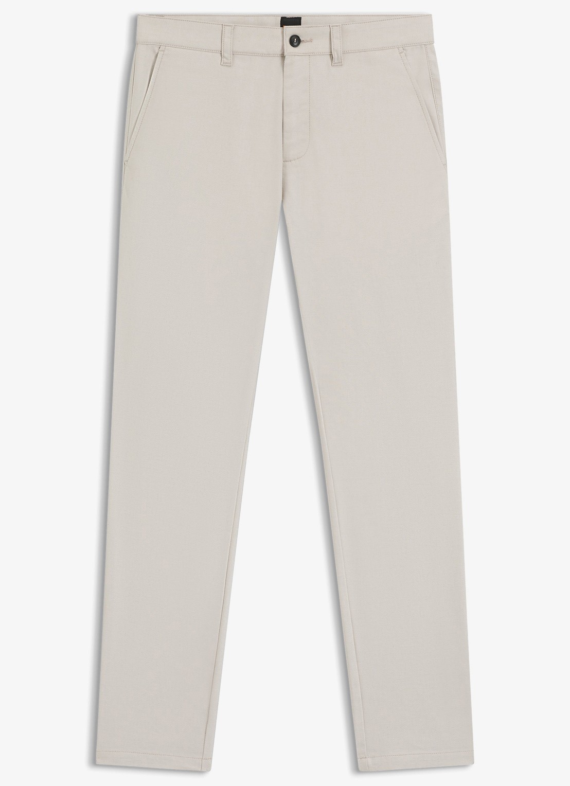 BOSS Slim fit chino met steekzakken - voorkant beige