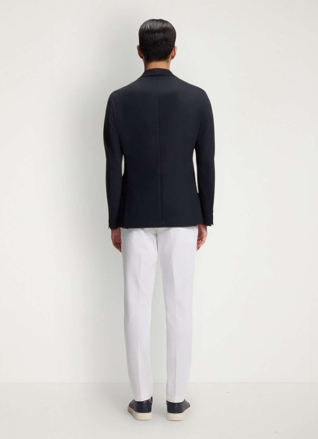 BOSS Slim fit colbert in wolblend - achterkant 6 donkerblauw