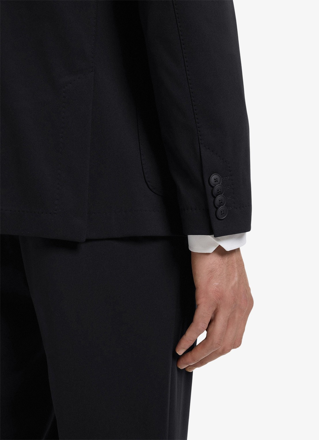 BOSS Slim fit colbert met borstzak - detail 6 zwart