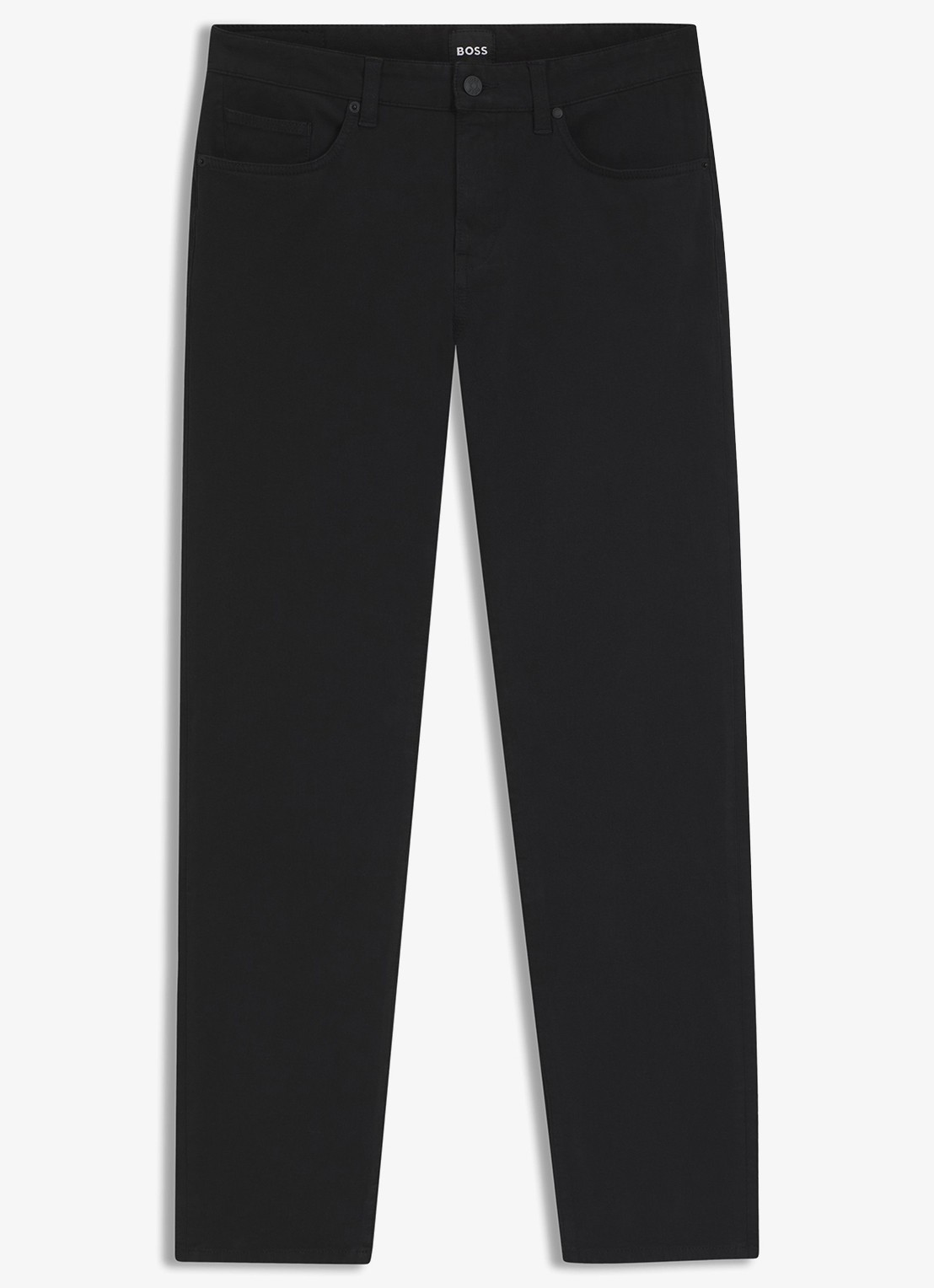 BOSS Slim-fit Delaware-broek van katoenen gabardine met stretch - voorkant 5 zwart