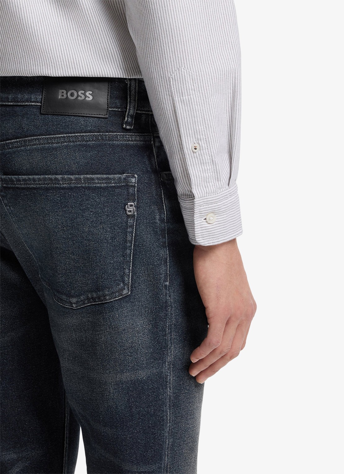 BOSS Slim fit jeans in katoenblend - detail 5 denim