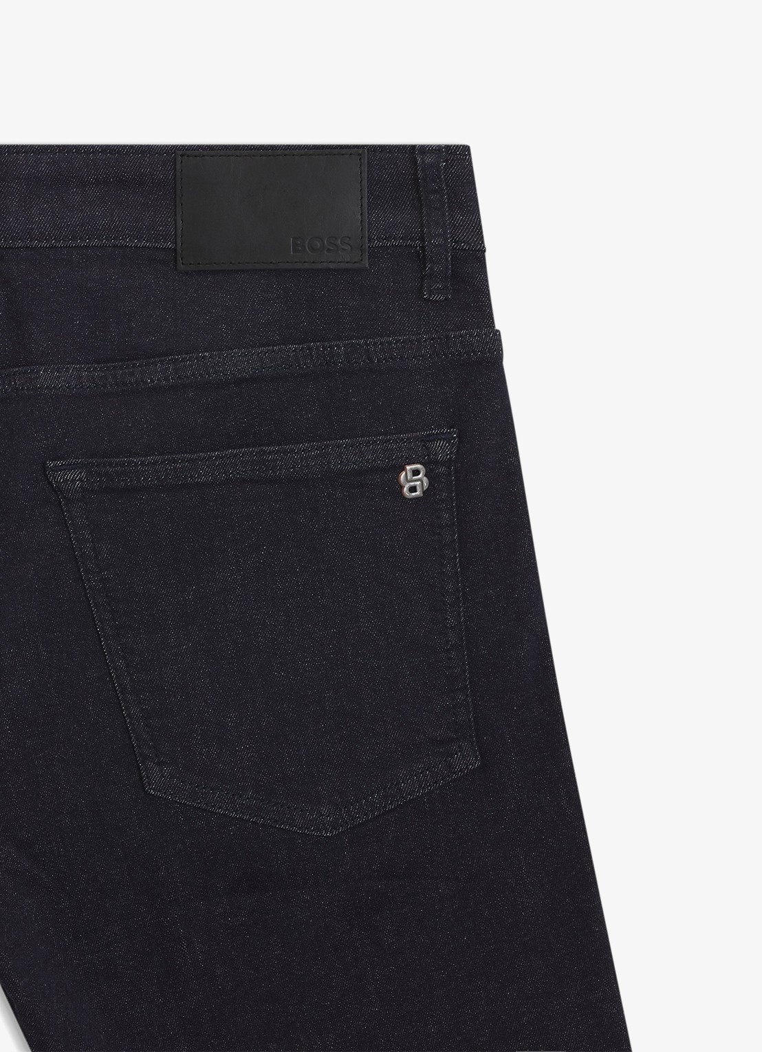 BOSS Slim fit jeans met steekzakken - detail 6 donkergrijs