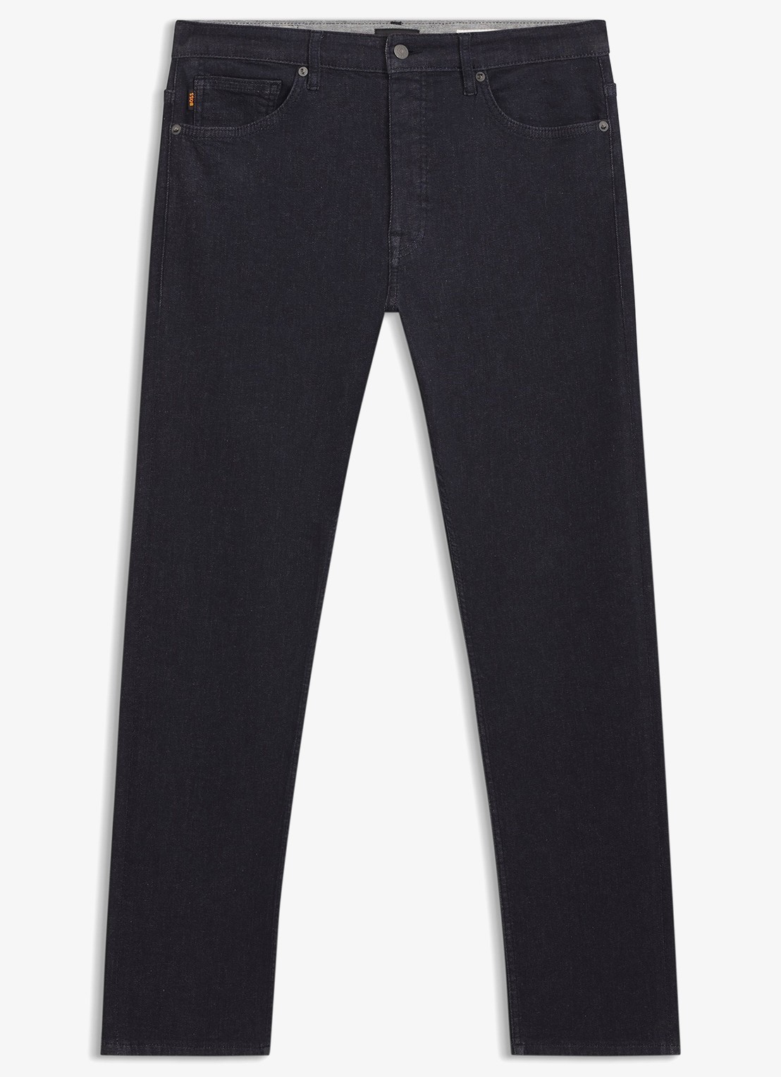 BOSS Slim fit jeans met steekzakken - voorkant 2 donkergrijs