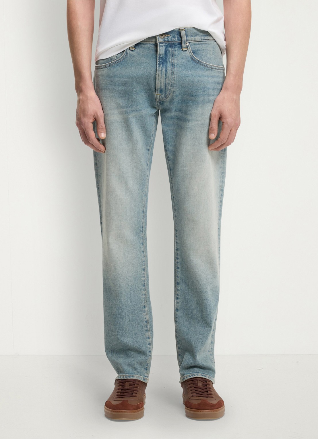 BOSS Slim fit jeans met stretch en medium wassing - detail 4 turquoise/aqua-443 / blauw