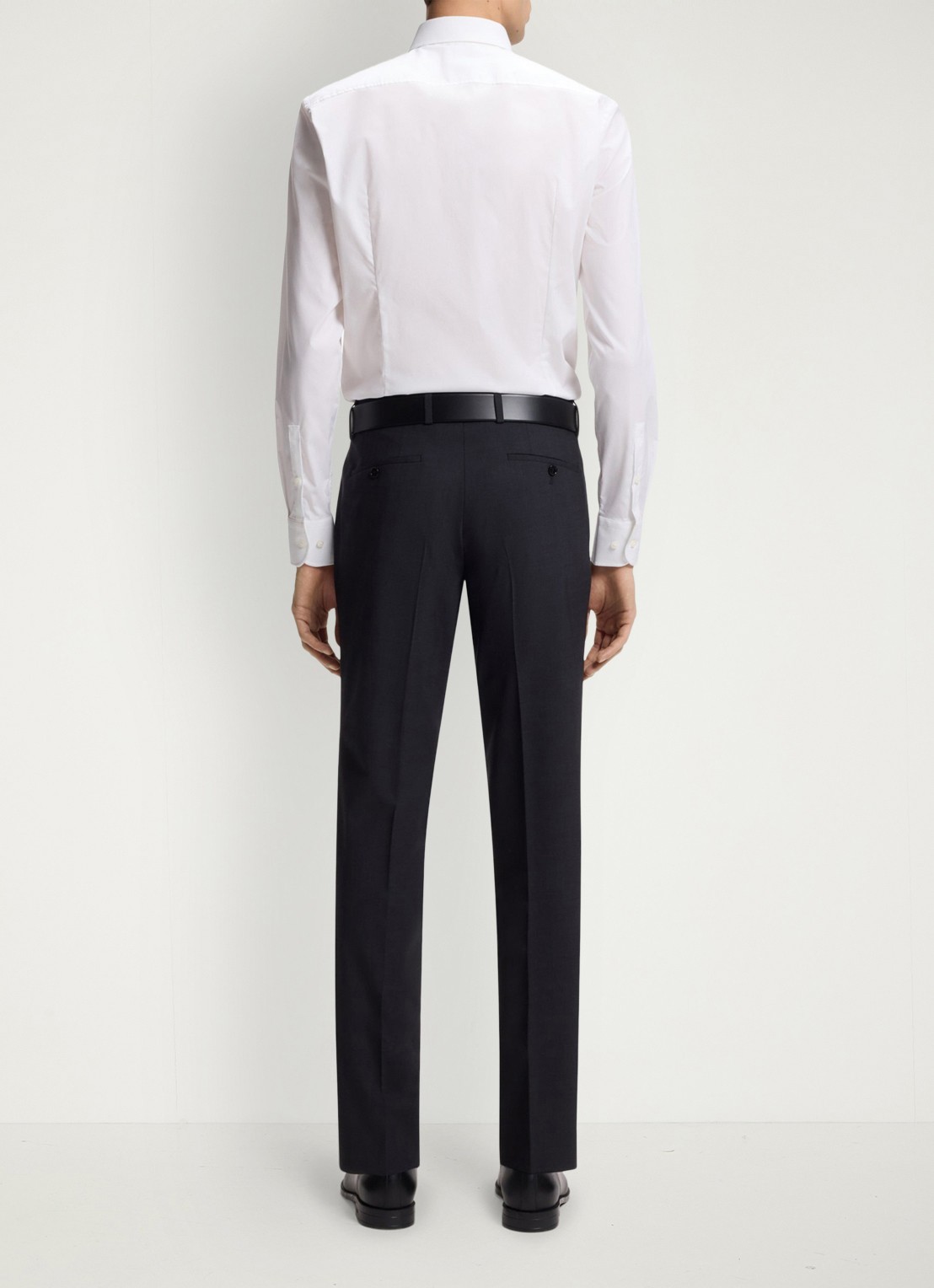 BOSS Slim-fit overhemd in gemakkelijk te strijken katoenen popeline met stretch - achterkant white-100 / wit