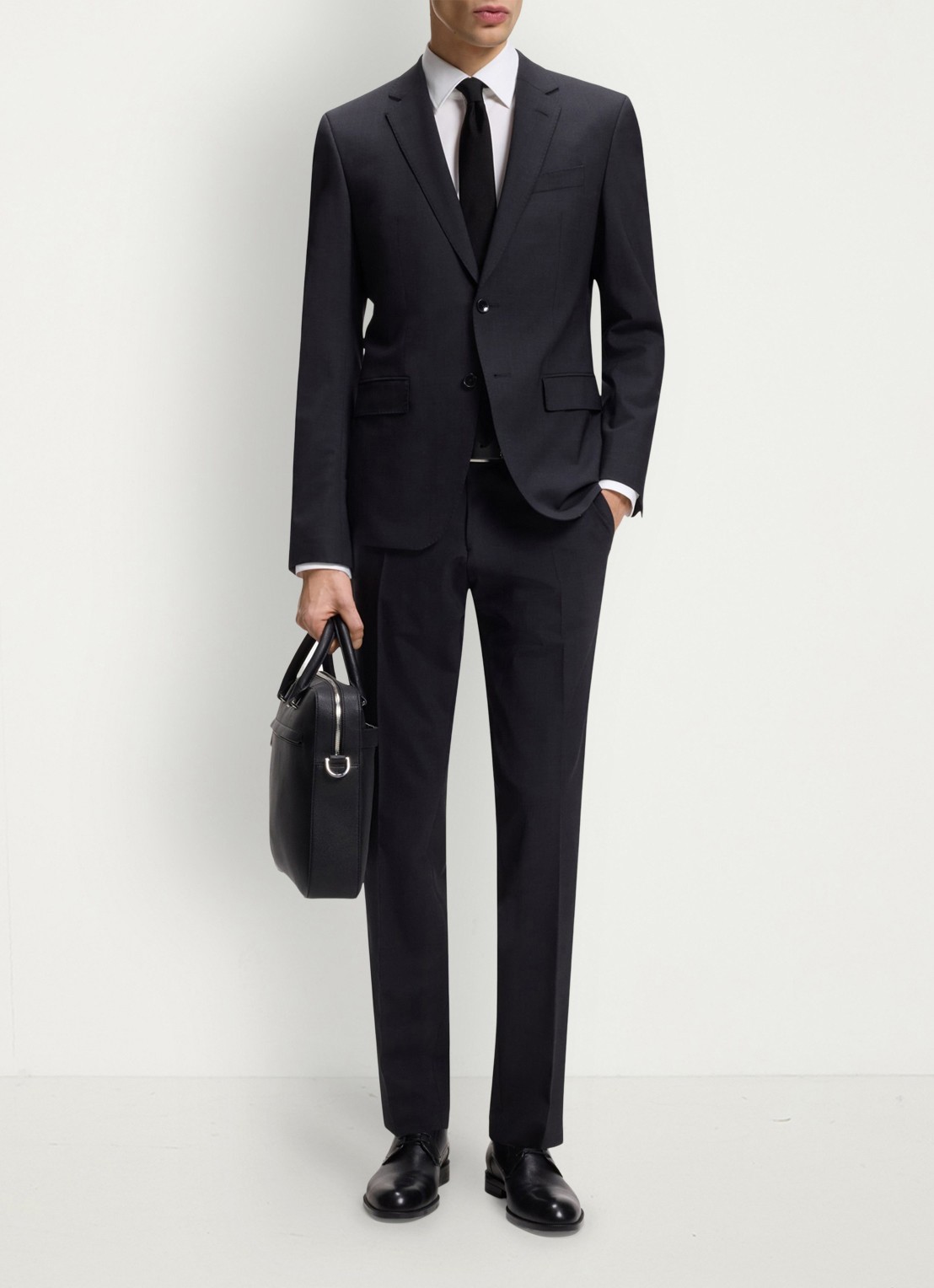 BOSS Slim-fit overhemd in gemakkelijk te strijken katoenen popeline met stretch - voorkant 6 white-100 / wit