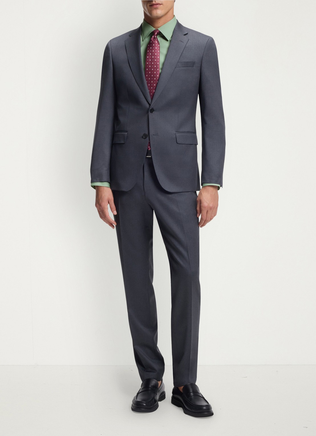 BOSS Slim-fit overhemd in gemakkelijk te strijken katoenen popeline met stretch - voorkant 6 open green-373 / groen