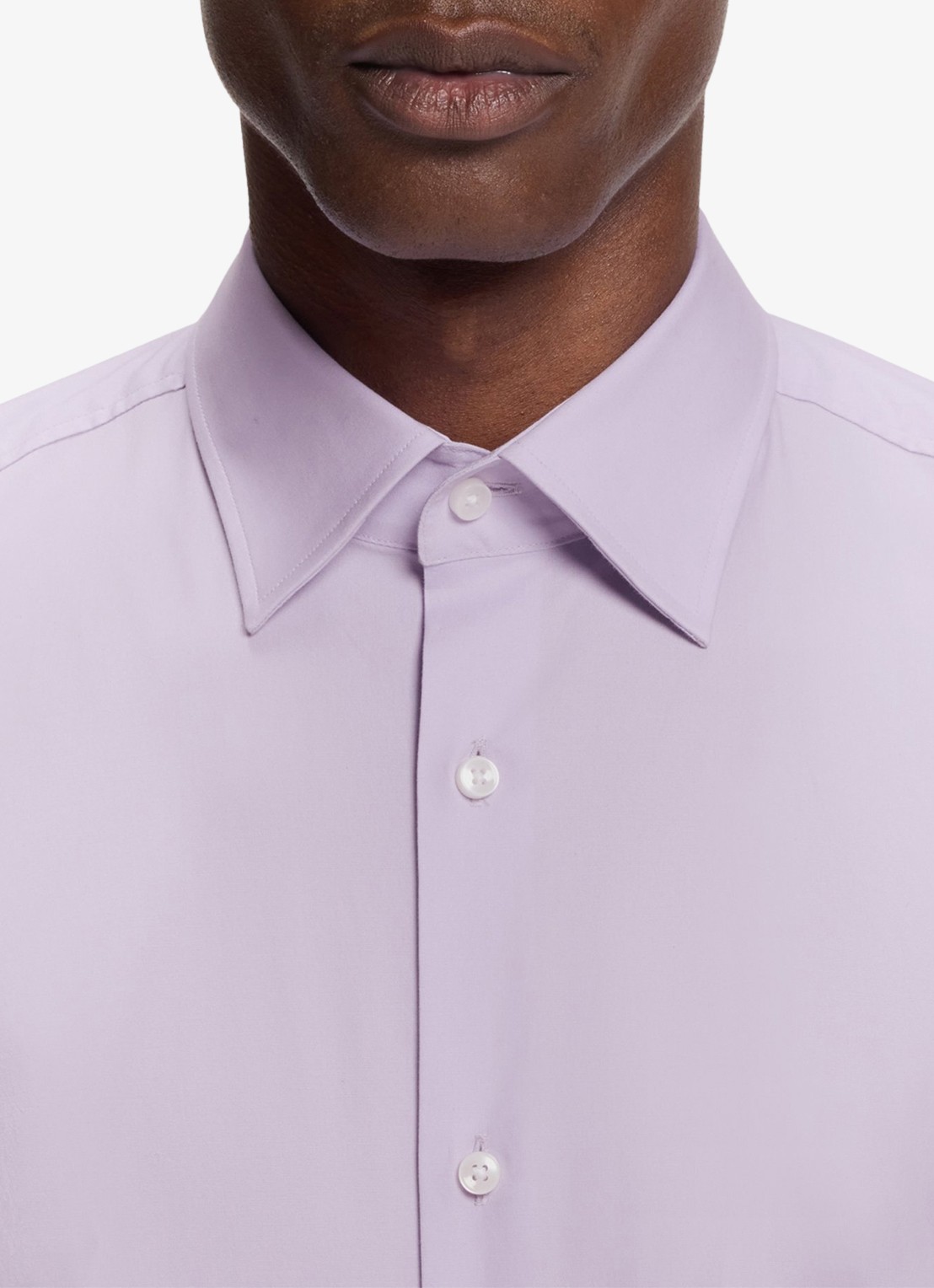 BOSS Slim-fit overhemd in gemakkelijk te strijken katoenen popeline met stretch - detail 2 light/pastel purple-533 / paars