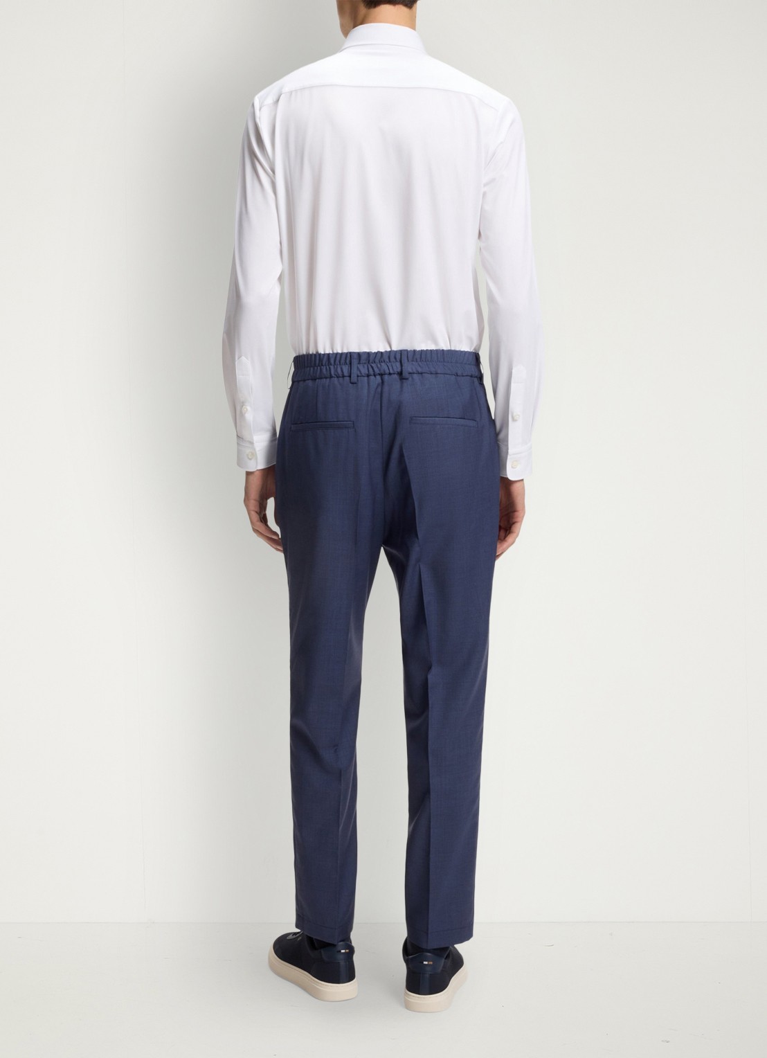 BOSS Slim fit overhemd met kent kraag - achterkant wit