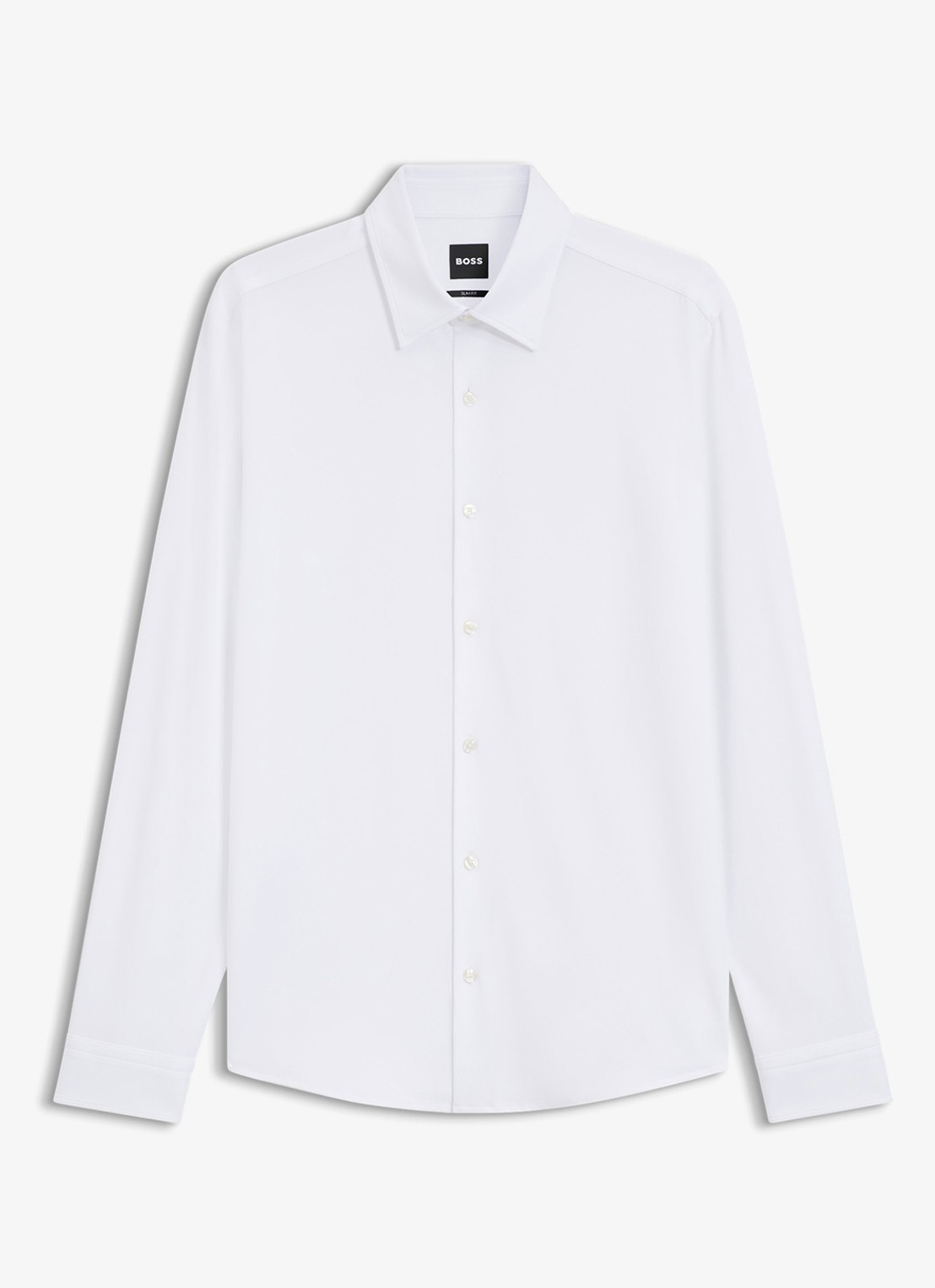 BOSS Slim fit overhemd met kent kraag - voorkant 2 wit