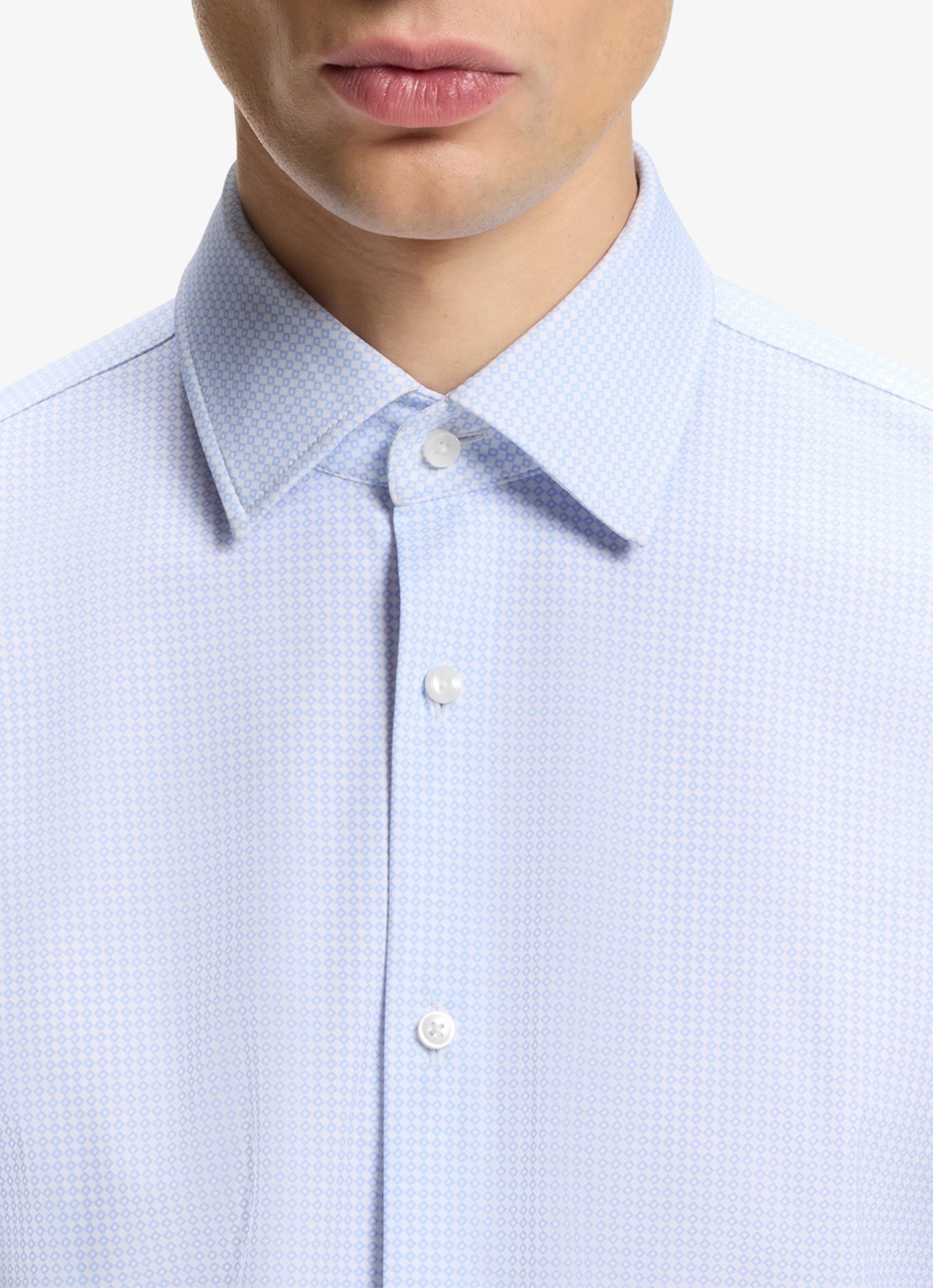 BOSS Slim fit overhemd met kent kraag - detail 5 lichtblauw