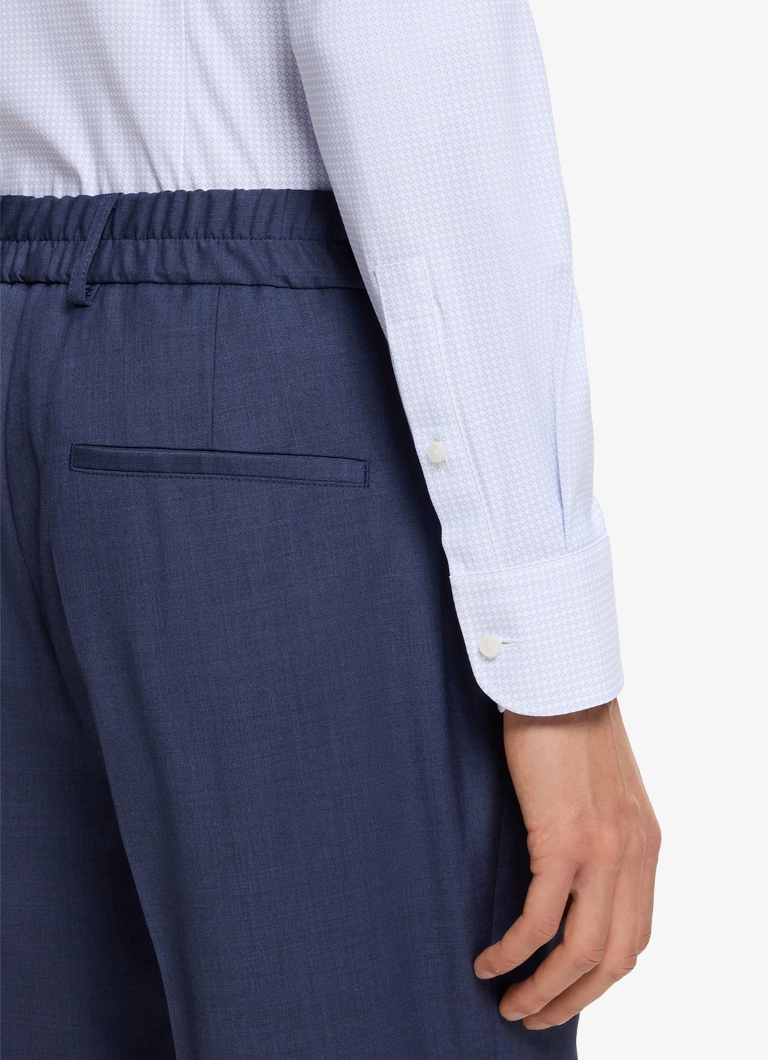 BOSS Slim fit overhemd met kent kraag - detail 6 lichtblauw